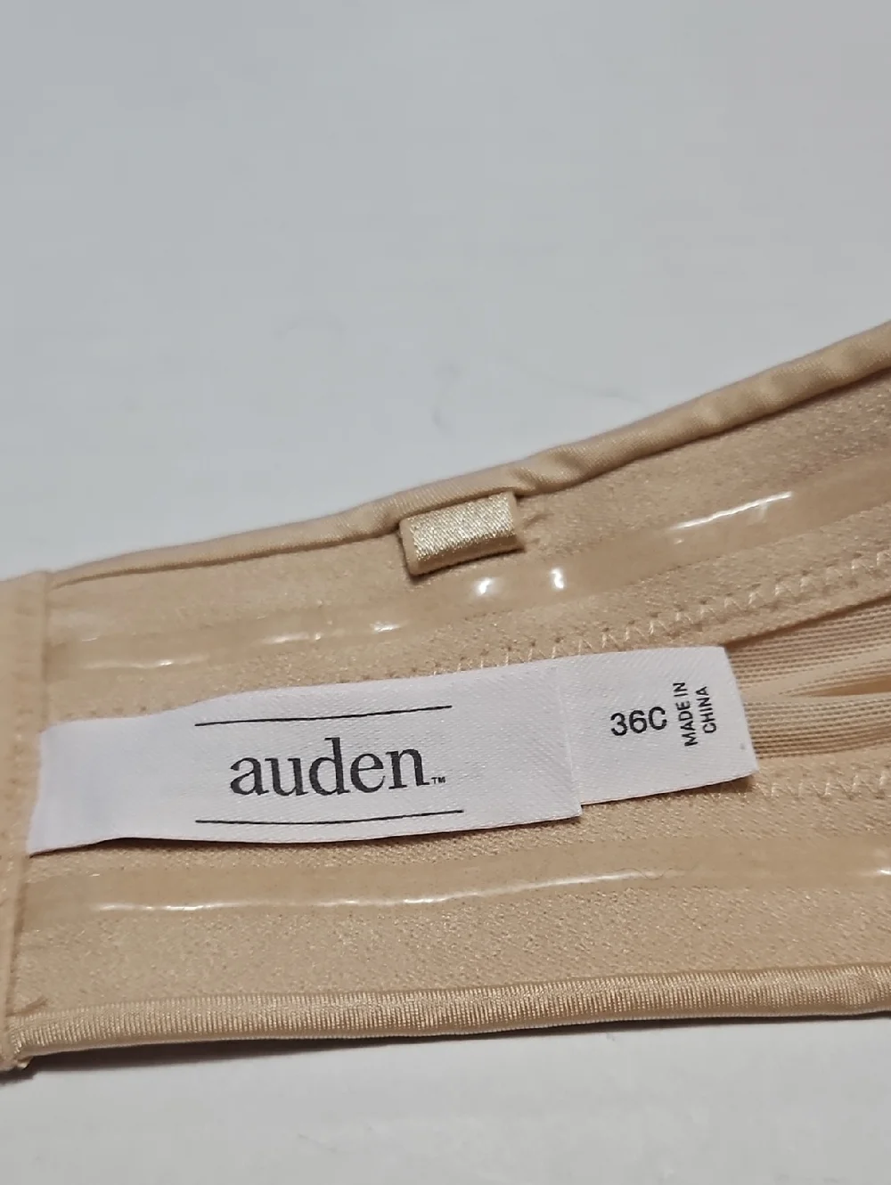 Auden Nude Strapless Seamless Push Up Molded Cup Bandeau Size 36C